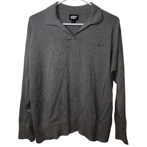 Chase Lands' End Gray V-Neck Sweater (L)
